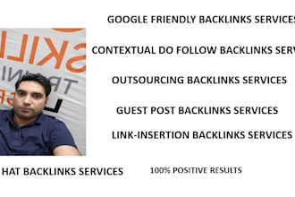 build backlinks through guest posting and link insertion by website outsourcing