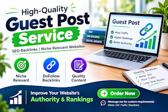 provide niche relevant guest post and SEO backlinks