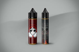 make your vape e liquid mockup with your label