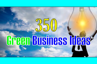 give 350 green business ideas