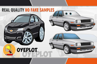 draw amazing vector car illustration or any vehicle