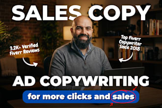 write sales copy, ad copy, social media ads for conversions