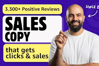 write sales copy, ad copy, social media ads for conversions