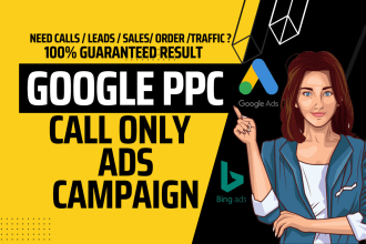 setup call only campaign google ads, bing ads pay per call