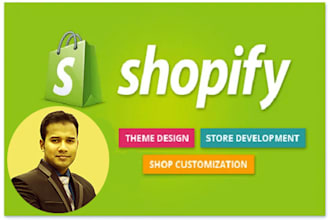 do the shopify theme customization and store setup