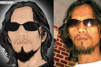 illustrate your profile picture as a cartoon with photoshop manually 24 jam