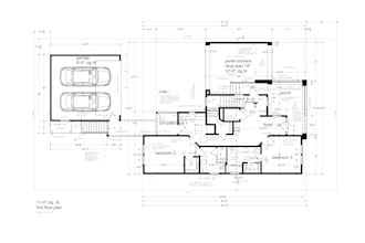do architectural floor plan in autocad and redraw from PDF
