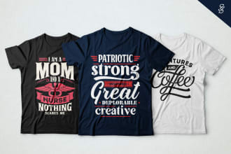 create unique vintage typography tshirt designs