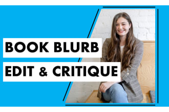 edit and critique your book blurb