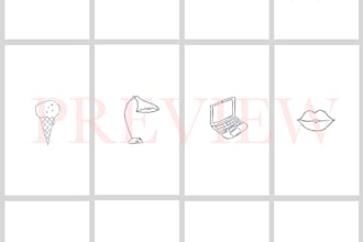 hand draw an instagram story highlight icon