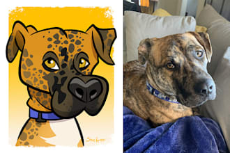 draw a caricature of your dog cat or other pet