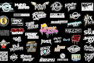 create dj, band, music, rap hip hop, t shirt and business logo