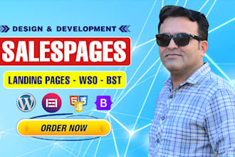 create a high converting sales page design for your product or service