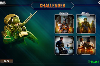 design  professional games menu and game play