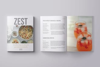 design yummy layout for your cookbook