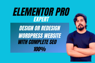 design elementor wordpress website portfolio landing page