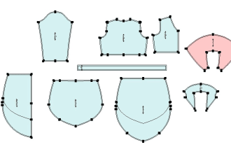pattern drafting and grading, with any image or drawing