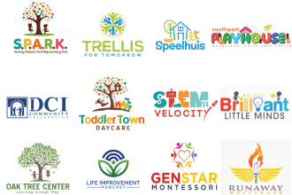 design education,high school ,preschool,university,daycare, childcare logo