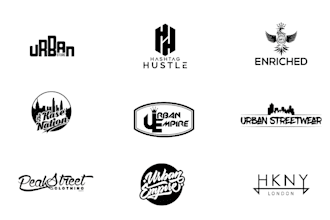 design modern urban streetwear clothing brand logo
