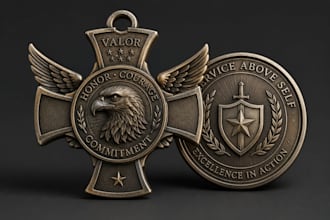 design a custom 3d medal, coin or badge