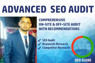 do an advanced SEO audit and keyword research