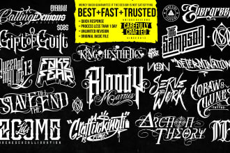 typography for logo band brand quote name tattoo etc