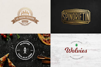 design a unique badge style logo