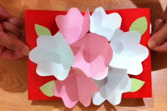 send you or your designated recipient this beautiful handmade 3d pop up flower card