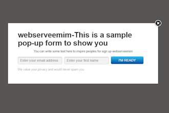 create any type form and setup in your website