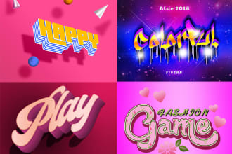 create design logo text 3d