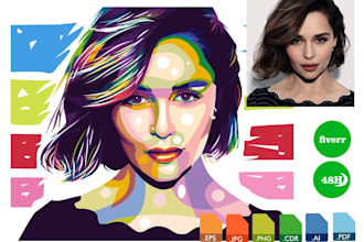 draw vector pop art illustration from your photo