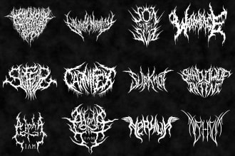 draw a metal band logo