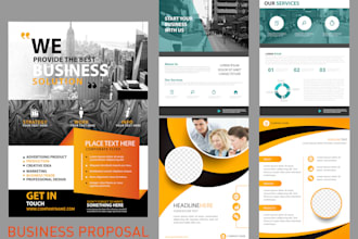 design professional annual report or business proposal