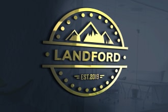 design badge, family crest and heraldic style logo