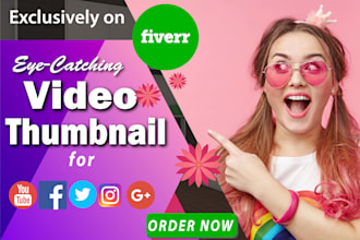 design attractive youtube thumbnail