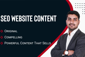 be your SEO website content writer, website copywriting