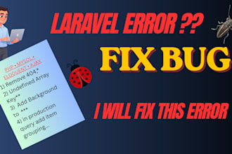 fix laravel PHP bugs errors and issues