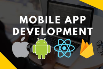 develop ios, android app using react native with firebase