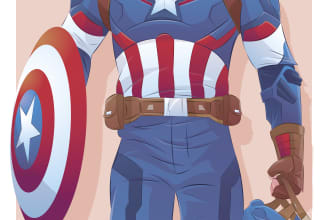 do a digital comic illustration