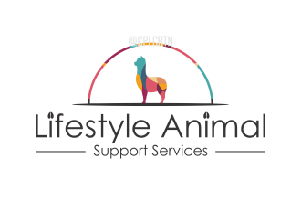 design playful watercolor animal, horse, cat, dog logo