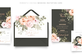 design party, birthday and wedding invitation card