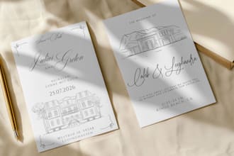 create minimalist wedding invitations and stationery