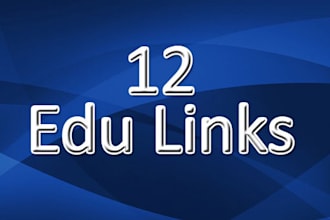 give 12 edu or org backlinks for instant boost in the authority and ping  24 hours delivery