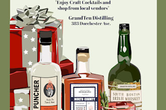 draw up a custom holiday flyer for your company