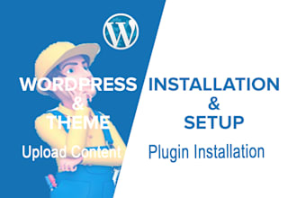 install wordpress, theme just like the demo