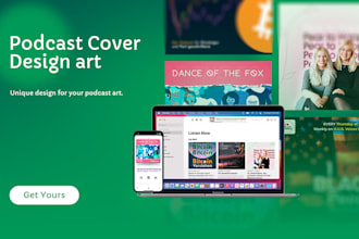 design podcast cover art, logo