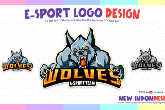 design esport logo for your gaming team, twitch or kick channel