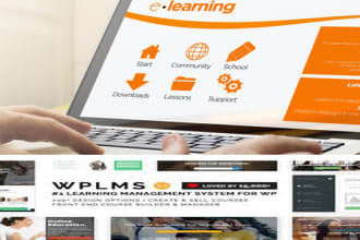 create an online course, lms, educational website like udemy