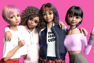 sculpt caricature or cartoon 3d character from your photo