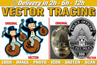 vector tracing image or logo, redraw, vectorize image, convert to vector